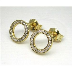 Authentic Pandora Rosa Gold forever Earring